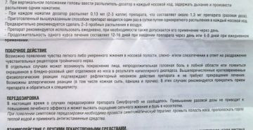 Инструкция к препарату Синуфорте: назначение, дозировка и противопоказания